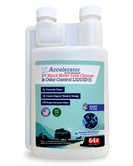 RV Black Water Tank Cleaner & Odor Control Liquid by Dr. Pooper® – Accelerator Bio-Formula | 64 Treatments | Enzyme-Boosted, Non-Toxic, Prevents Odors, Clears Waste & Keeps Sensors Clean | Made in USA