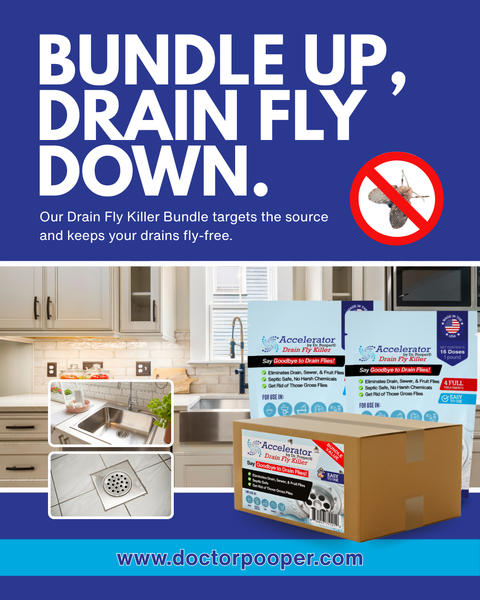 Drain Fly Killer Bundle – Complete Drain & Pipe Treatment – Eliminates Drain Flies & Sewer Flies – Fast-Acting, Septic Safe & Made in USA