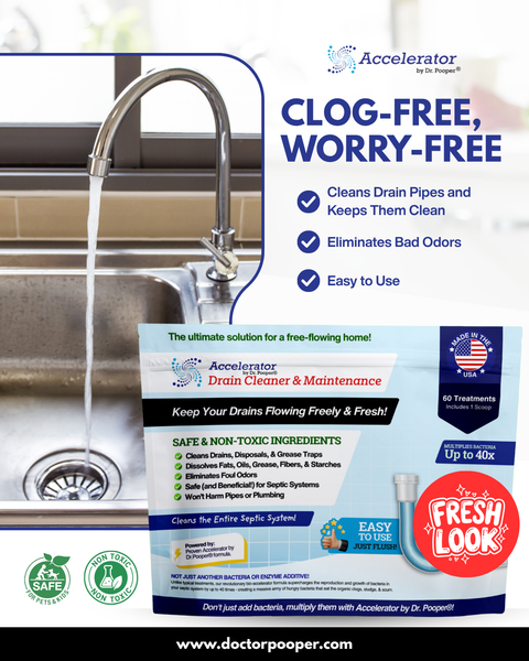 Drain Cleaner & Maintenance - Clears Organic Clogs & Grease in Pipes & Drains and Keeps Them Clean - Eliminates Odors - Non-Toxic & Pesticide-Free - Septic-Friendly - Made in USA