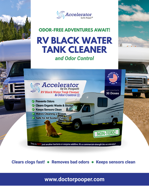 RV Black Water Tank Cleaner by Dr. Pooper, Clears Sludge, Waste, and Odors from RV Tanks -- 30 Treatments