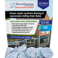 Drain Field Cleaner tablets by Dr. Pooper are the first real innovation in septic treatments in decades and are guaranteed to work. 