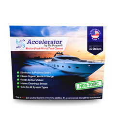 Accelerator Marine Black Water Tank Cleaner – Eliminates Odors, Organic Waste & Sludge | Fast-Acting Powder for Marine Tanks & Sensors | Keeps Systems Clean & Odor-Free | Non-Toxic & Safe for All Systems | Made in the USA