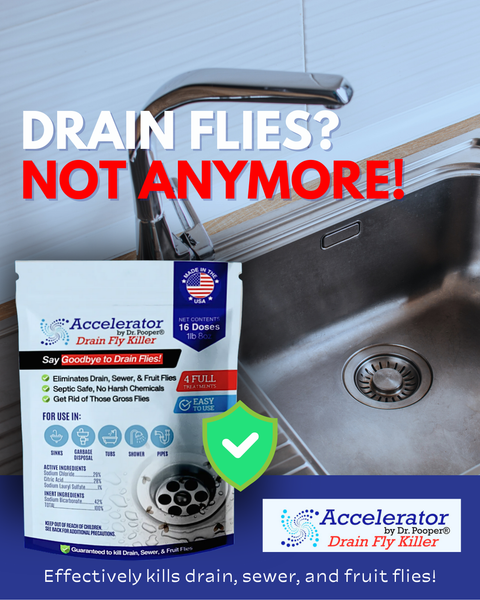 Drain Fly Killer – Eliminates Drain Flies, Fruit Flies & Gnats | Fast-Acting Powder for Sinks, Drains & Showers | Breaks the Fly Lifecycle to Stop Infestations | Septic Safe | Made in the USA