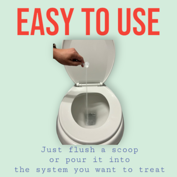 Easy to Use: Just flush a scoop